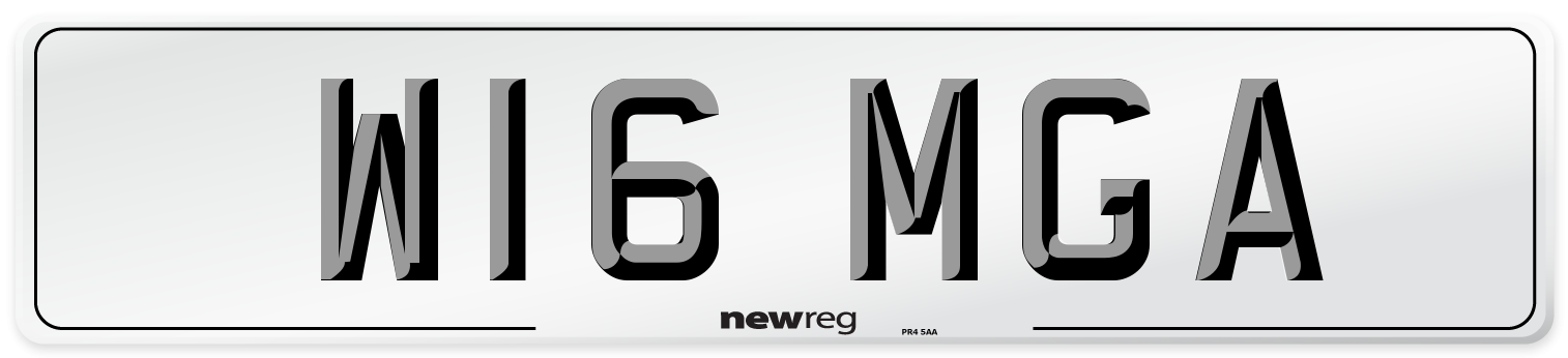 W16 MGA Number Plate from New Reg